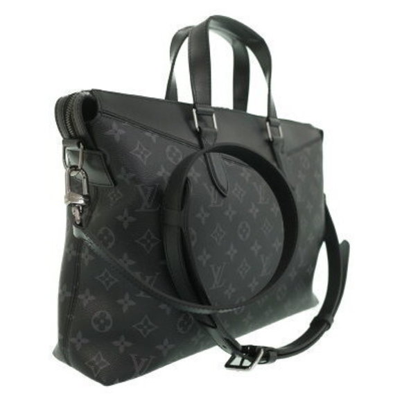 Louis Vuitton Monogram Eclipse Black Explorer Briefcase Bag - Picture 2 of 8